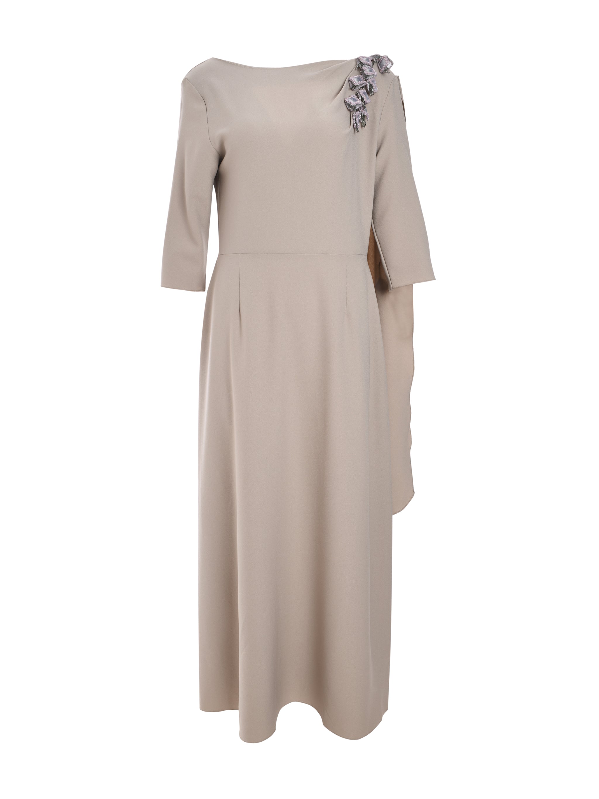 MAXI DRESS WITH ELBOW LENGTH SLEEVES