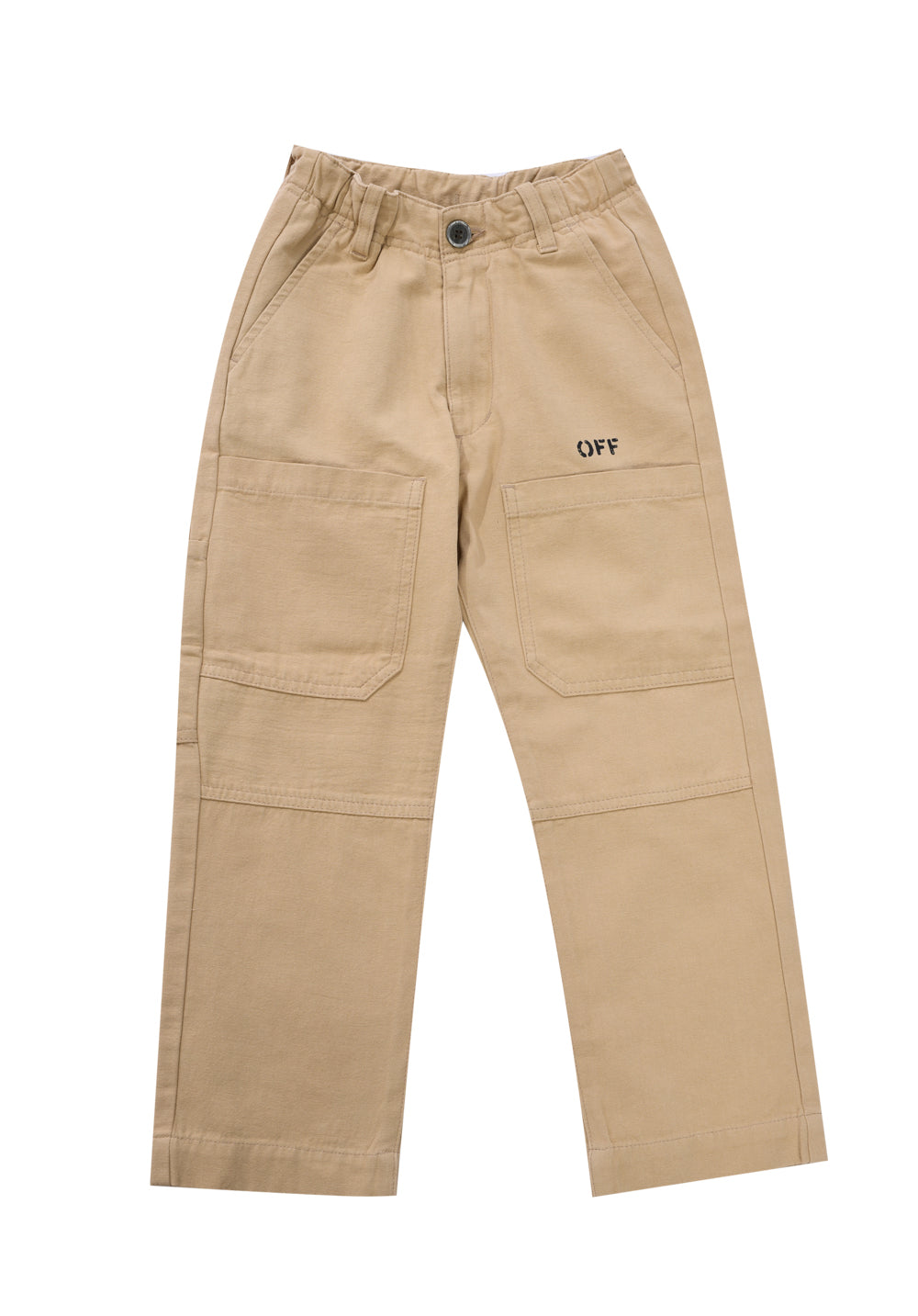 Off-White Kids Diagonal stripe-print cotton trousers