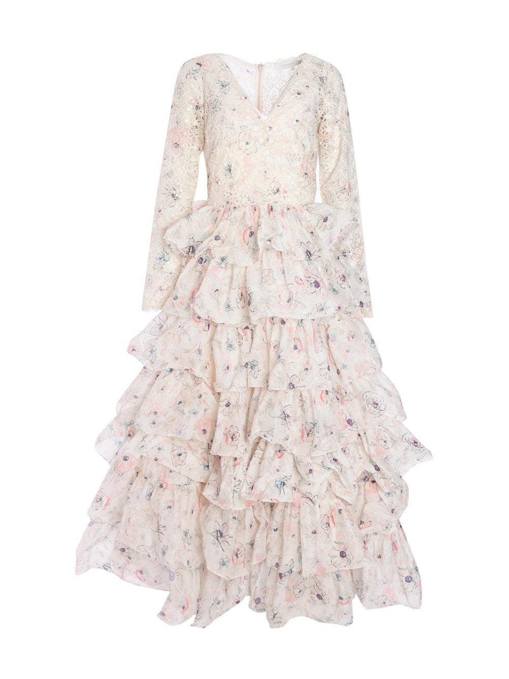 Halliday tiered ruffle gown