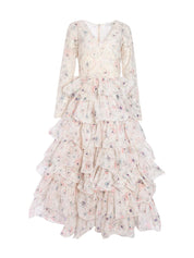 Halliday tiered ruffle gown