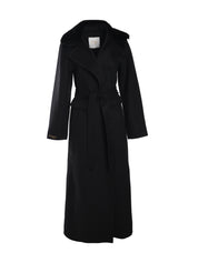 LONG COAT FORMAL ABAYA WITH MINK FUR ON COLLAR