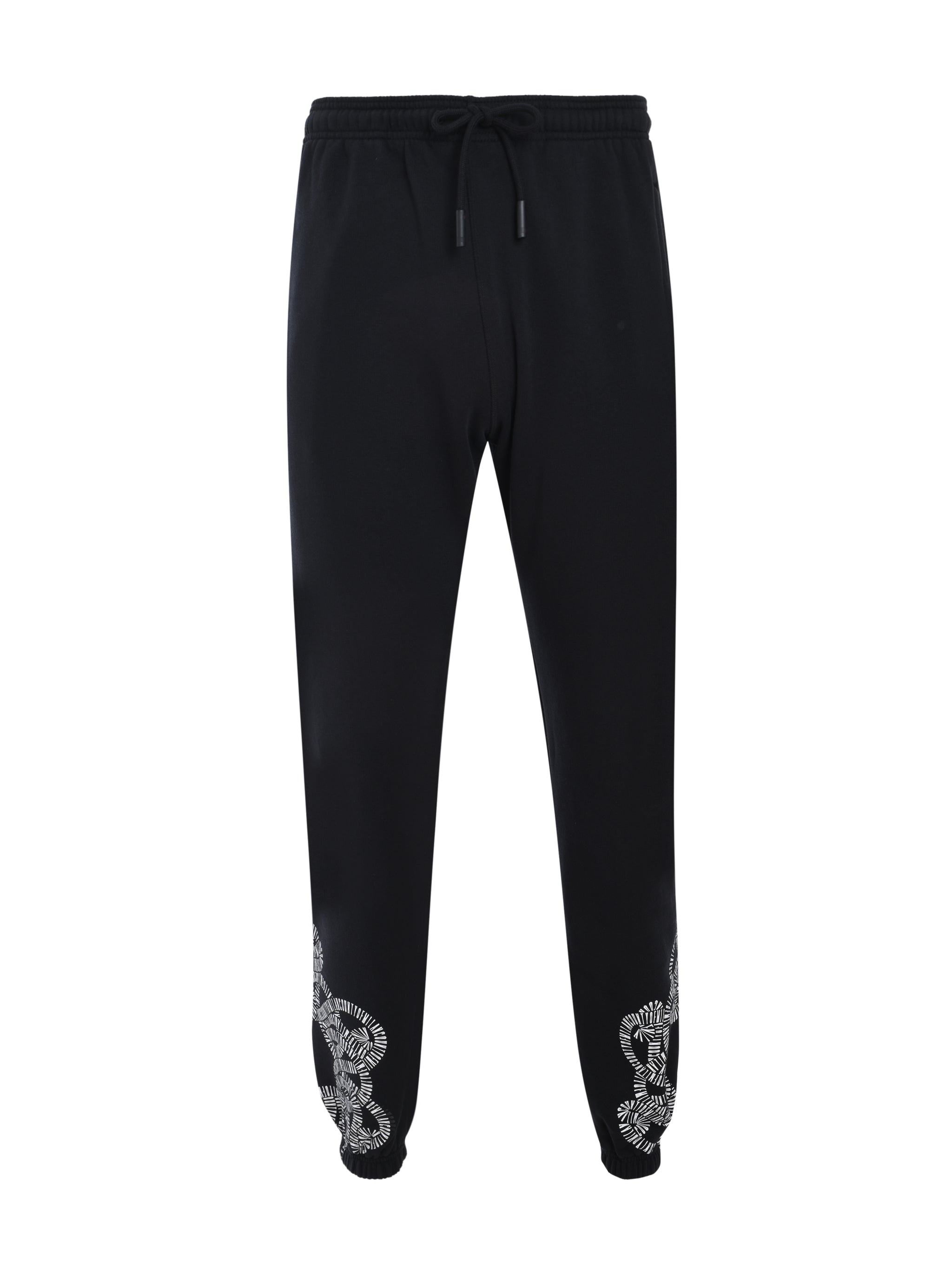 SNAKE WINGS RELAX SWEATPANTS BLACK WHITE