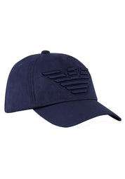 Men's Cotton Snap Dome Curved Brim Eagle Logo Baseball Cap