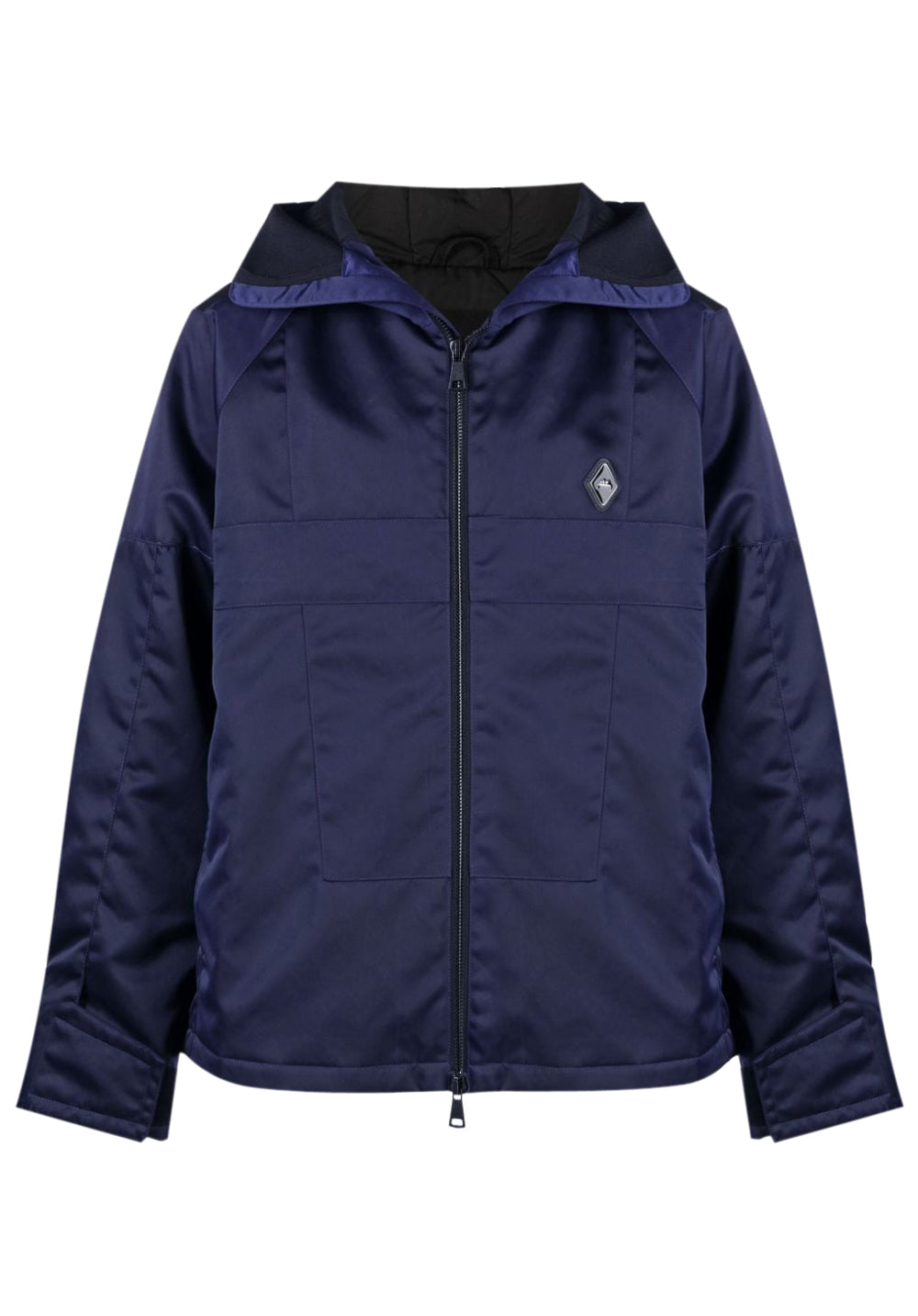 A-COLD-WALL* Overdye logo-plaque panelled hooded jacket