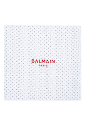 BALMAIN CRIB BLANKET WITH RED WRITING UNISEX