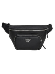 Emporio armani leather logo-plaque bag