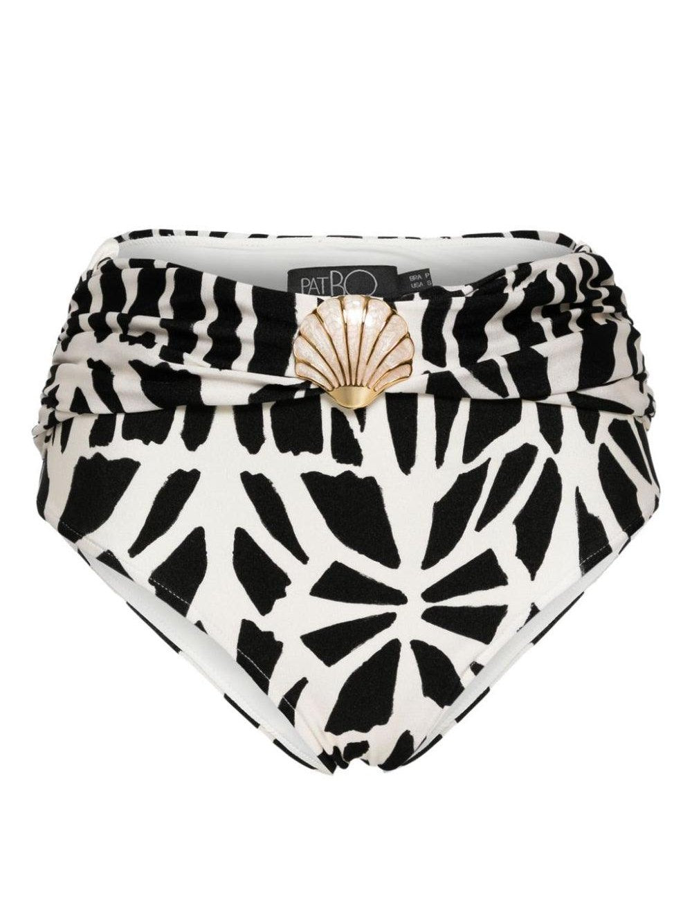 Seashell high waist bikini bottom