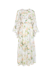 IMMORTAL ROSE HARPER CHIFFON CAPE ANKLE GOWN