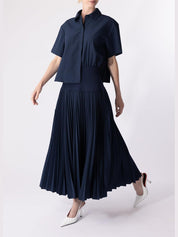 Bernie s/s pleated shirt