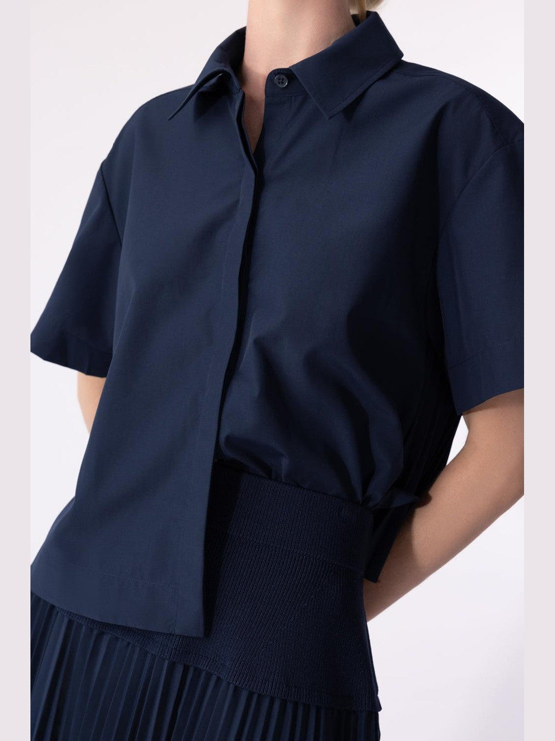 Bernie s/s pleated shirt