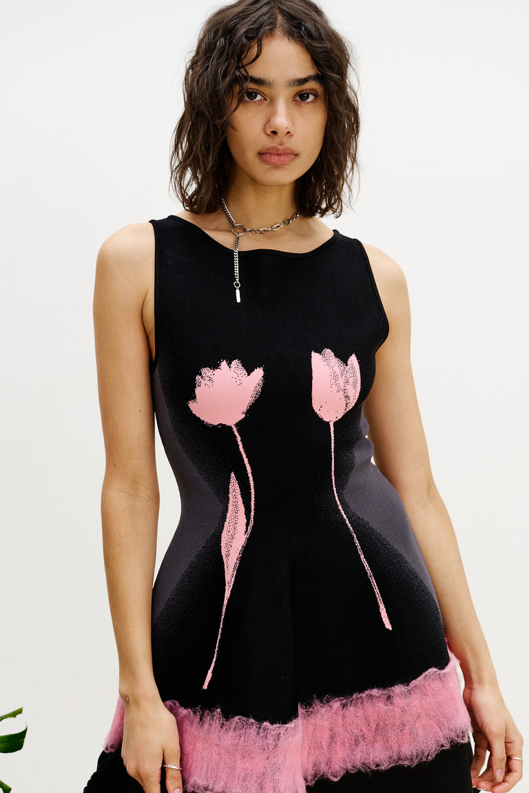 SENNA NEEDLE PUNCH MINI DRESS