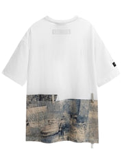 MWM DOUBLE TEXTURE DENIM T-SHIRT