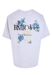 BACK POINT BLUE FLOWER TEE SHIRT