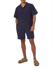 Linen drawstring shorts