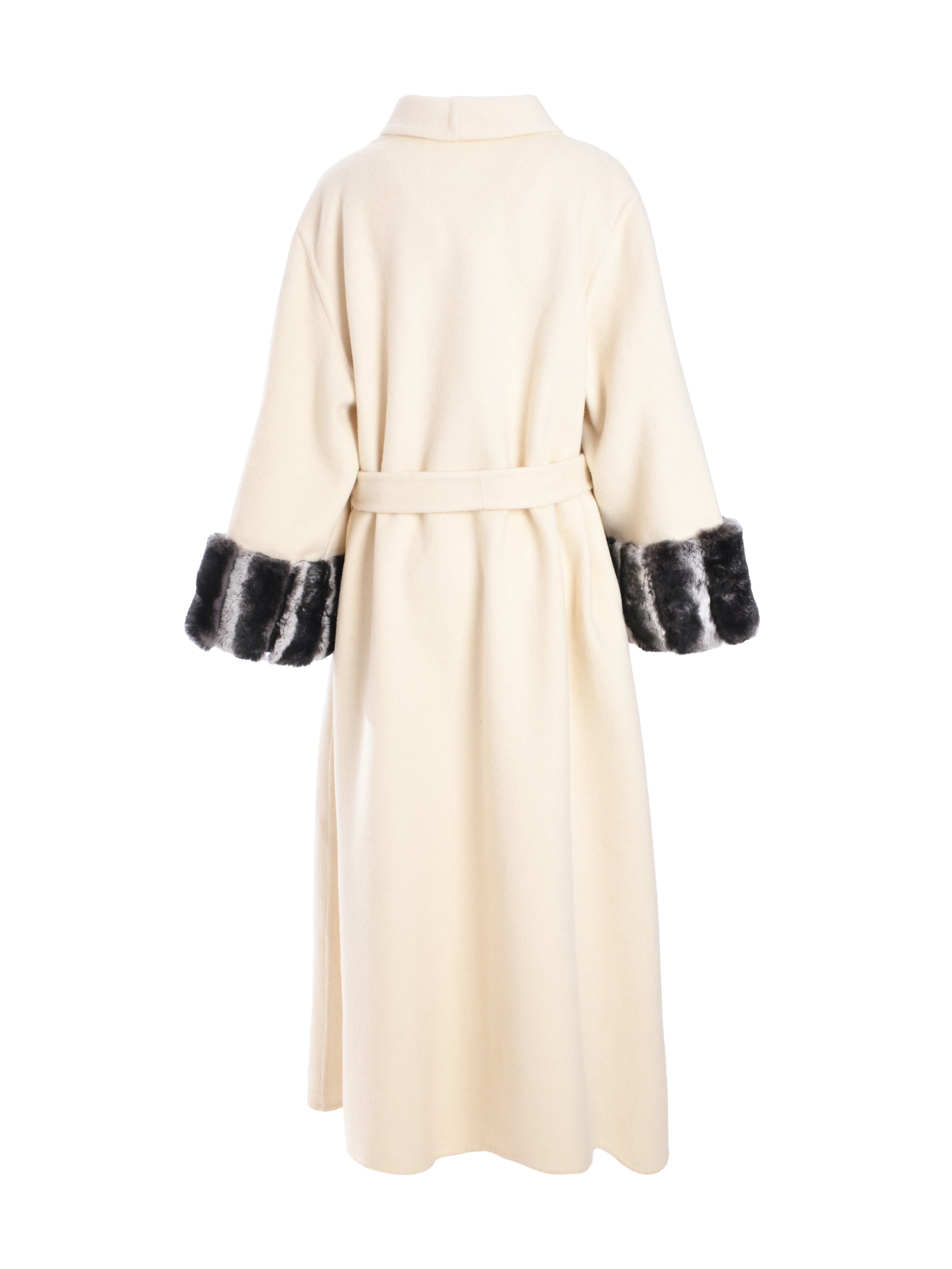 LONG COAT ABAYA WITH REX FUR ON SLEAVES