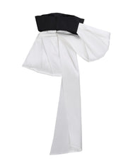 Solace London Nadina bow-embellished satin top توب 