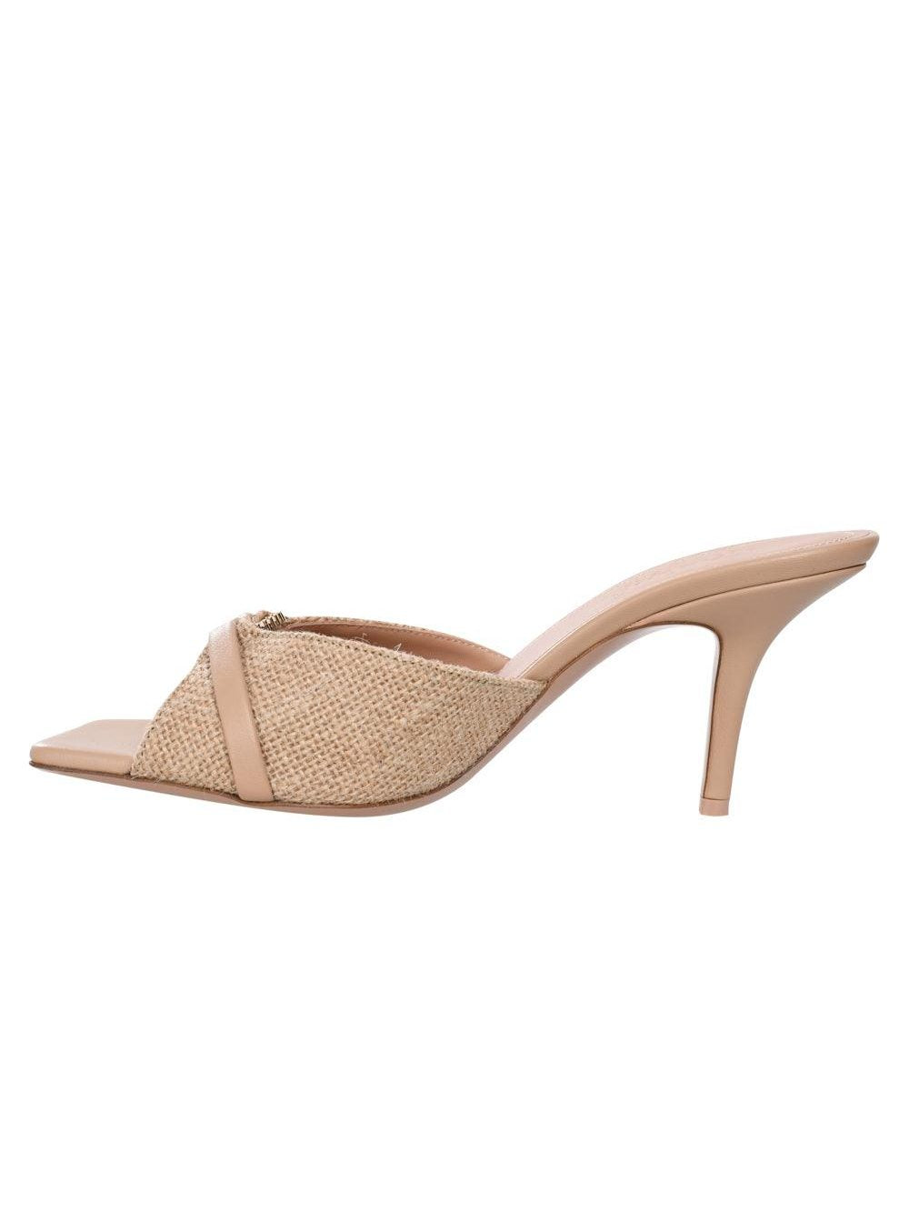 Open toe sandal with ring detail on stiletto