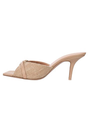 Open toe sandal with ring detail on stiletto
