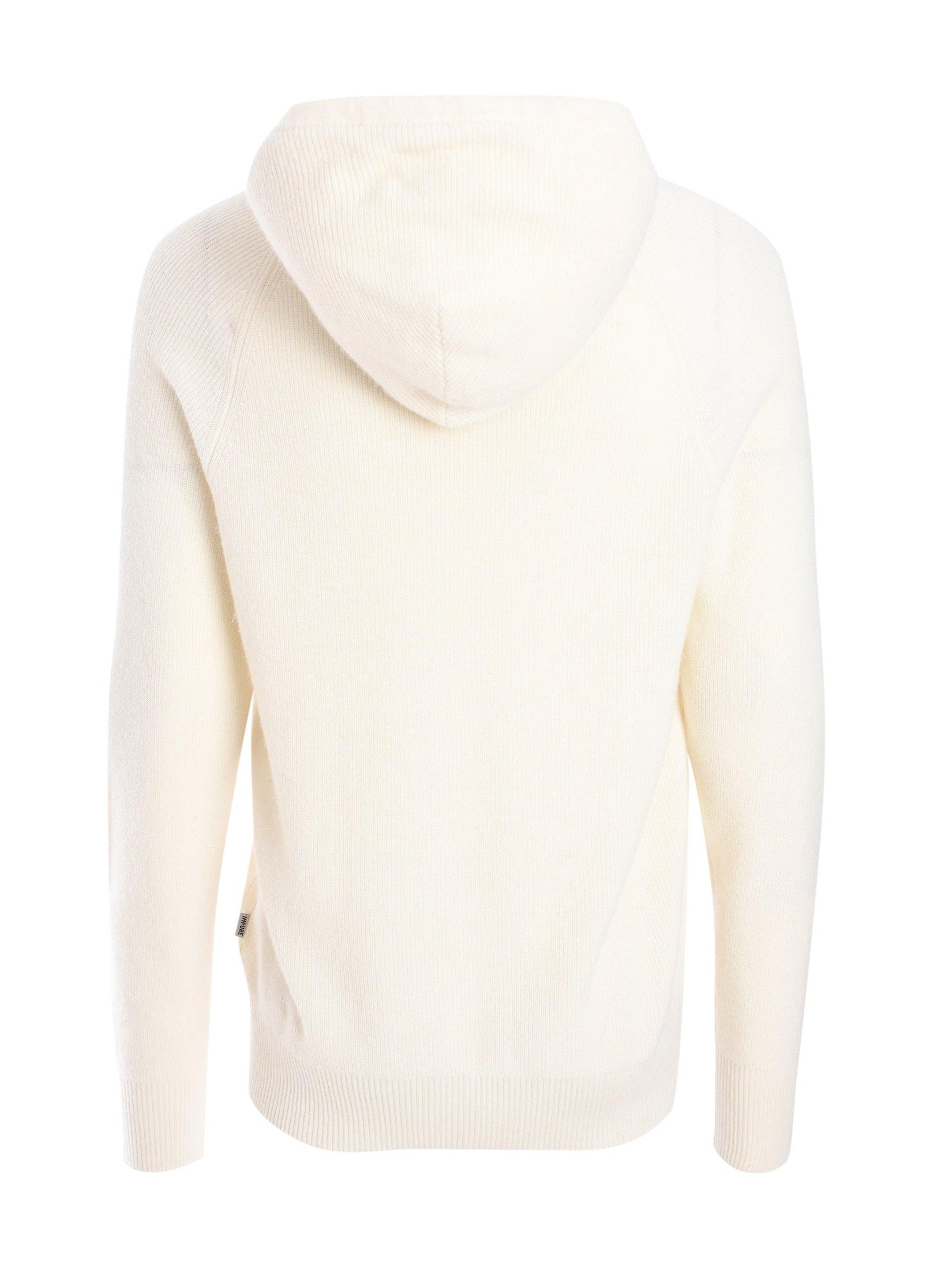 Hoodie neck mixed viscose