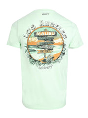 Round neck t-shirt m/c prints background color