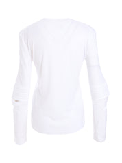 Astro Crew Silky Long Sleeve Top - White