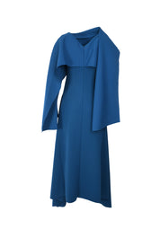 MAXI LONG SLEEVES DRESS WITH CAPE