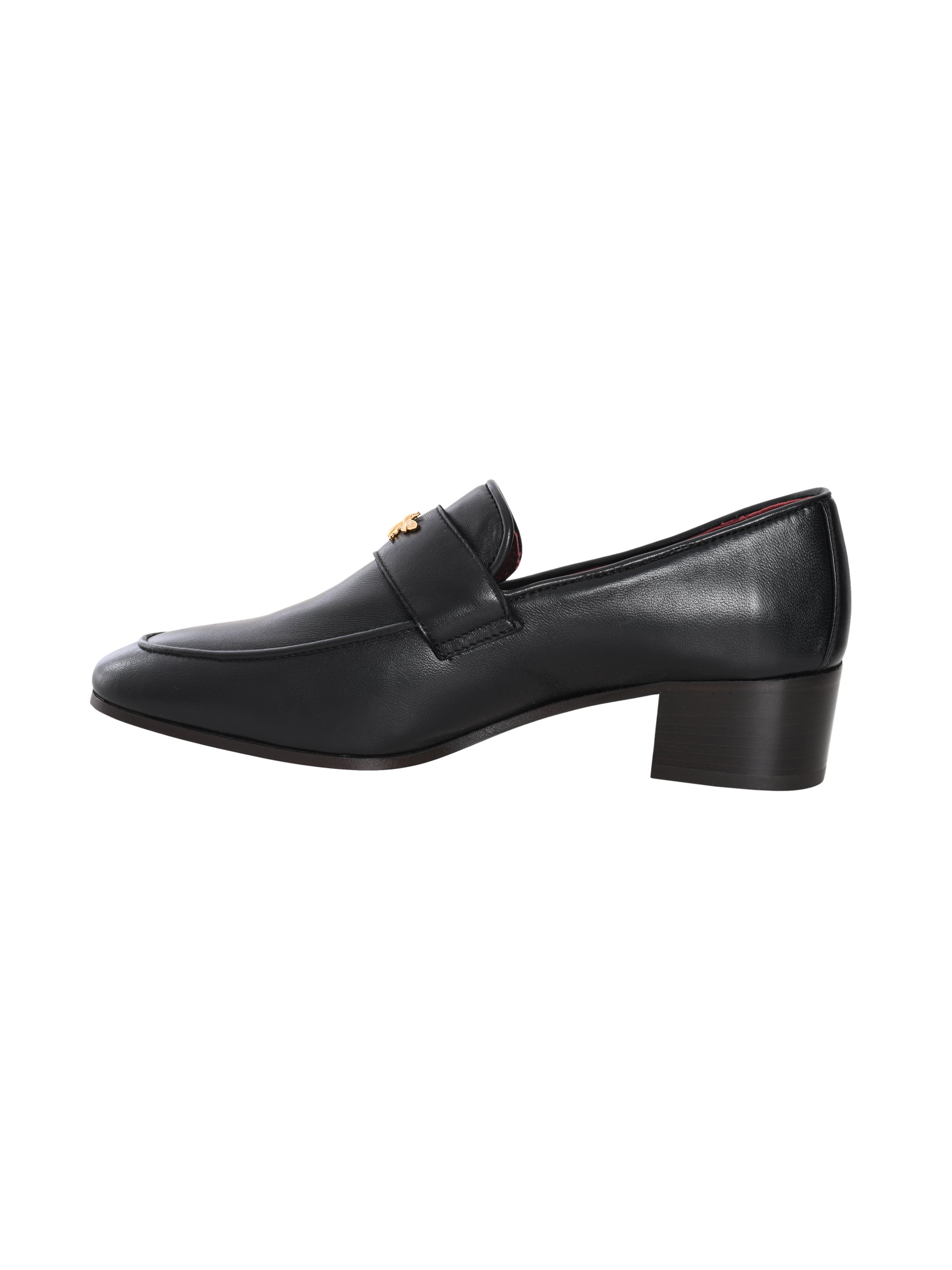 BLACK LEATHER HEELED FLANEUR