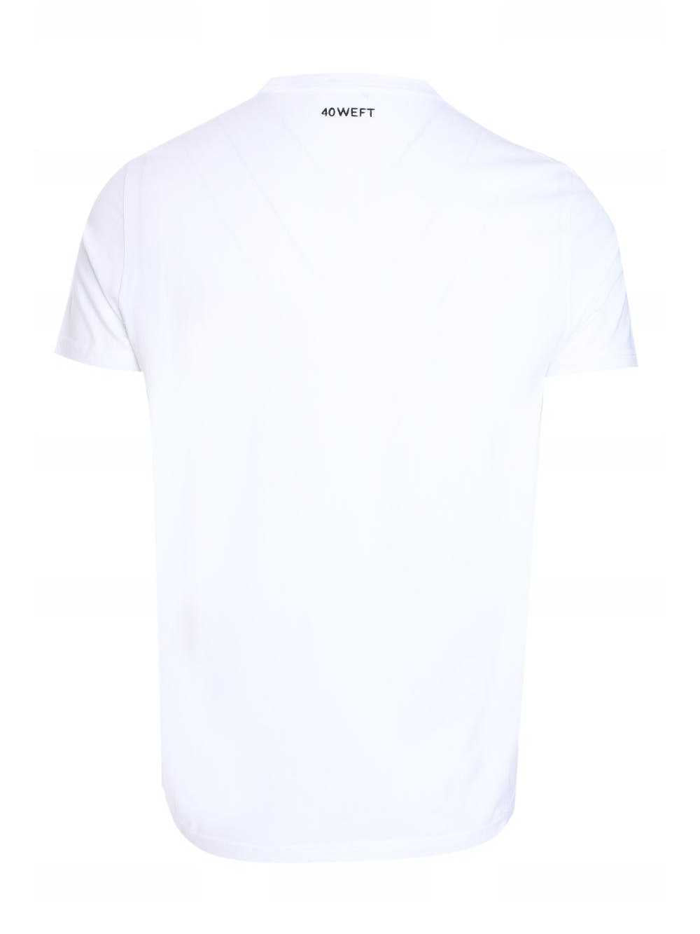 Round neck t-shirt m/c prints background color