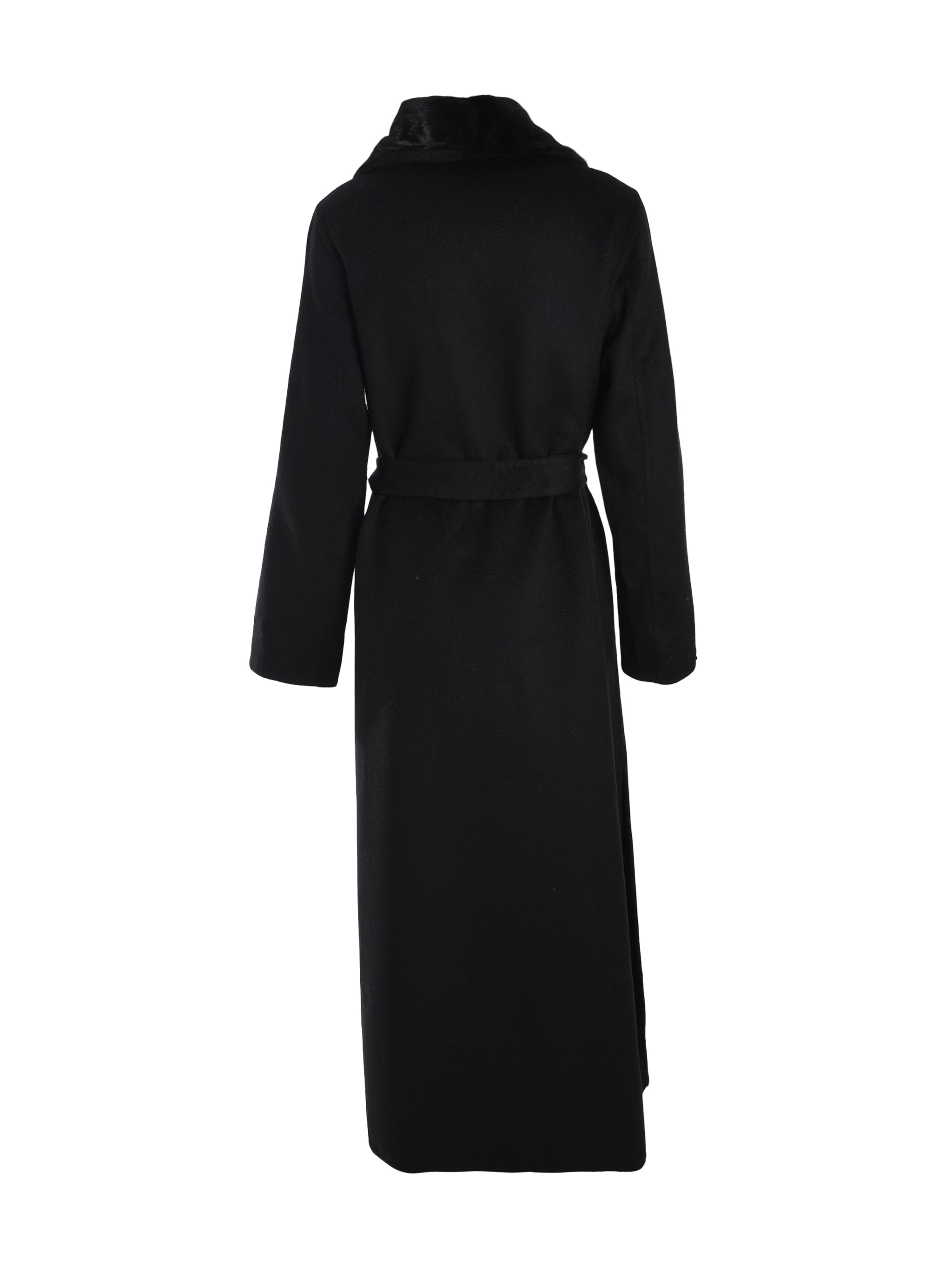 BLACK COAT WITH BLACK MINK COLLAR