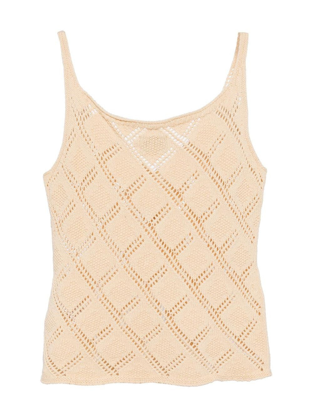 Kiss ecru tricot top clothing