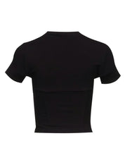 Area bustier-style crystal-embellished t-shirt
