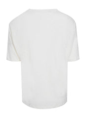 Classic linen  logo tee off white off wh