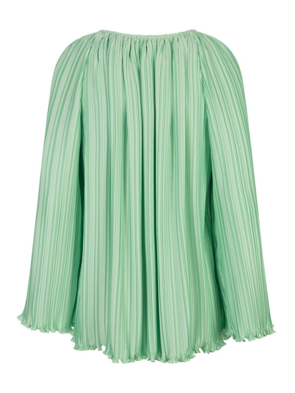 Long sleeved blouse with open collar
