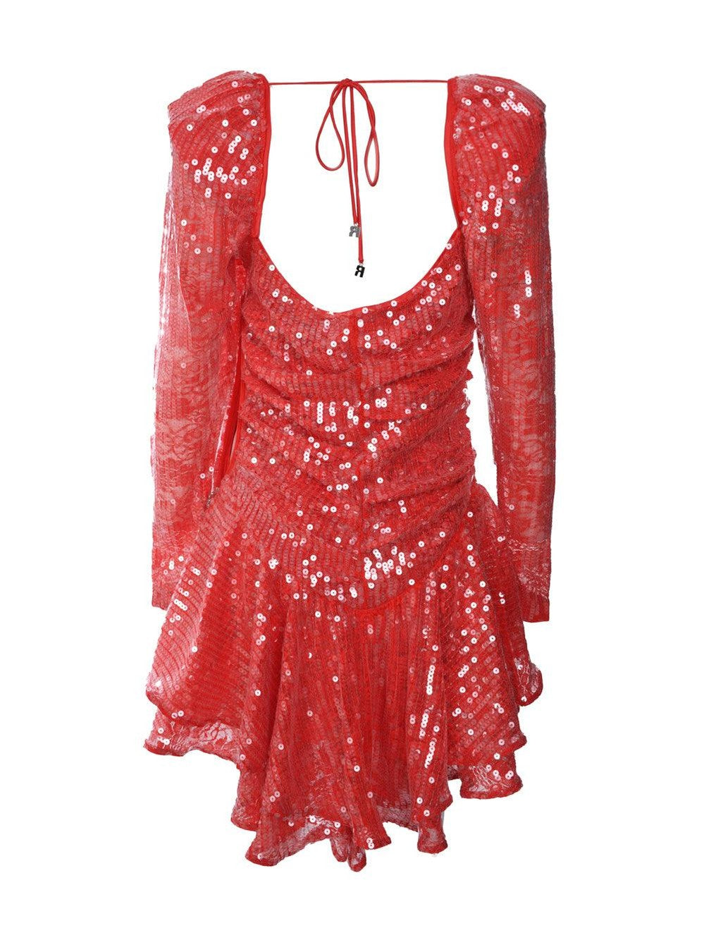 Rotate ruched sequinned minidress
