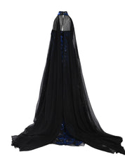 EMBROIDERED STRAPLESS DRESS