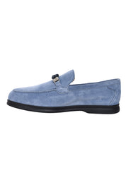 Doucal's perforated suede loafers