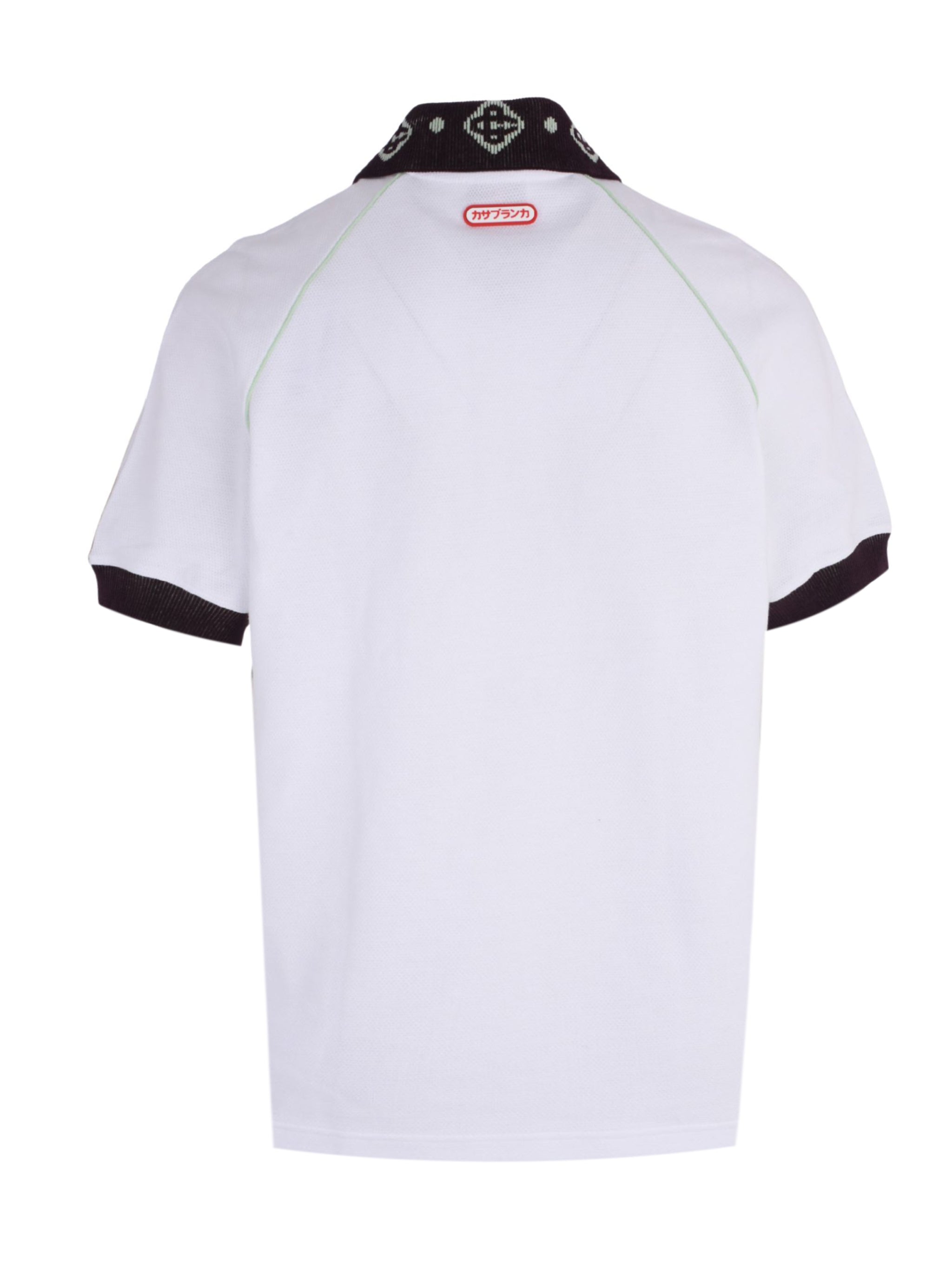 CHENILLE COLLAR WHITE RAGLAN POLO