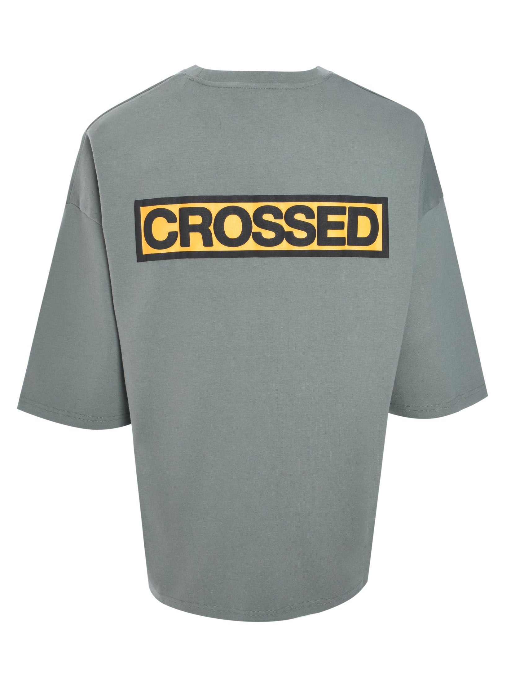 Bone crossed oversized tee