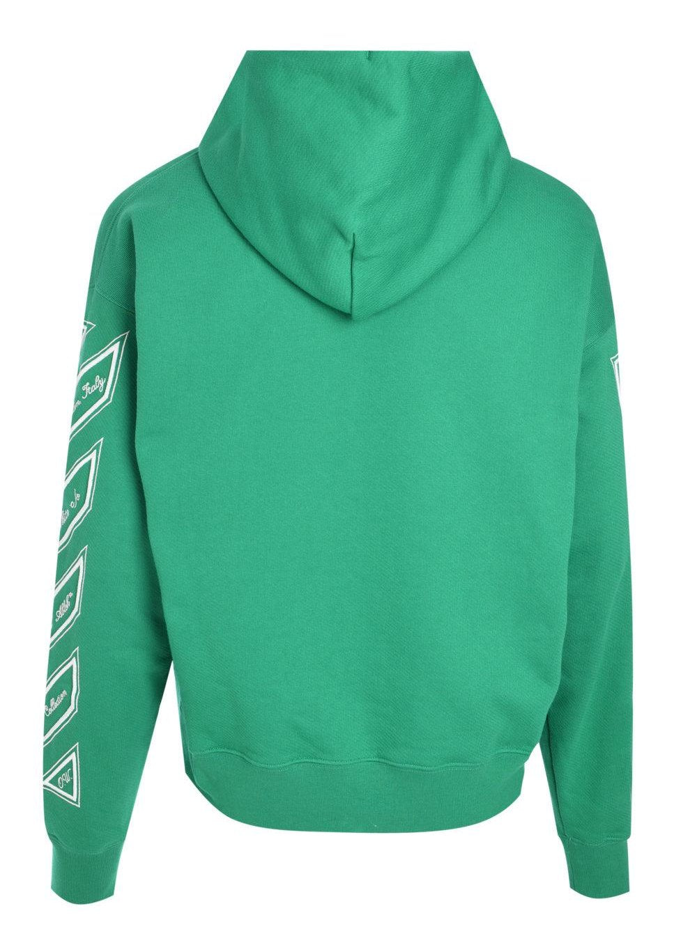 Off-white diag-stripe zip-up hoodie