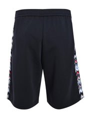 Shorts in cotton with chevron inserts