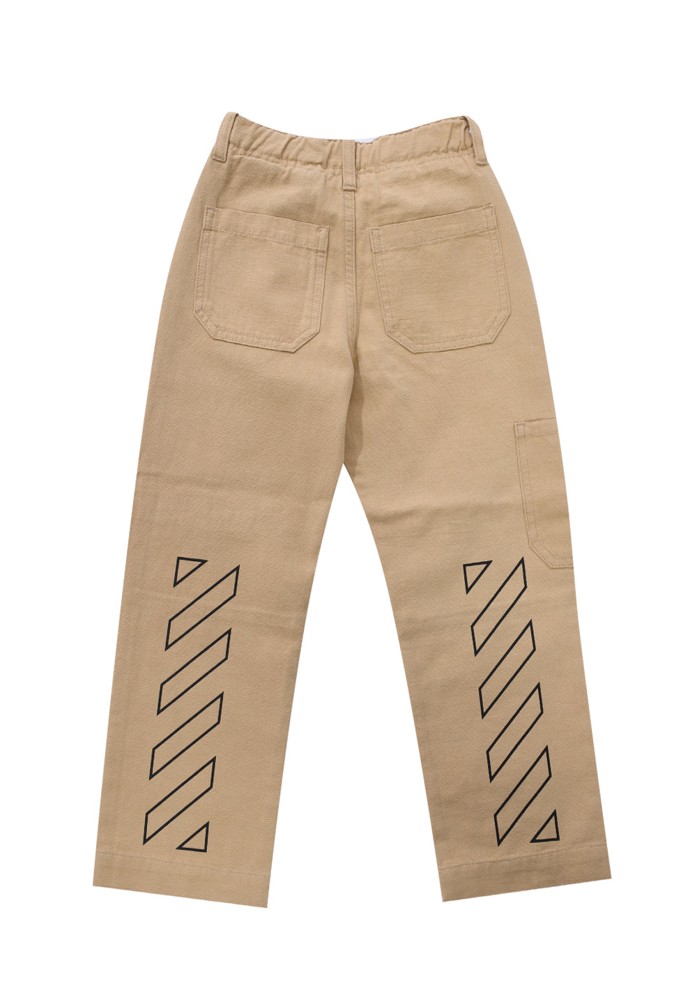 Off-White Kids Diagonal stripe-print cotton trousers