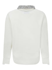 Golden goose crystal-embellished zipped sweatshirt
