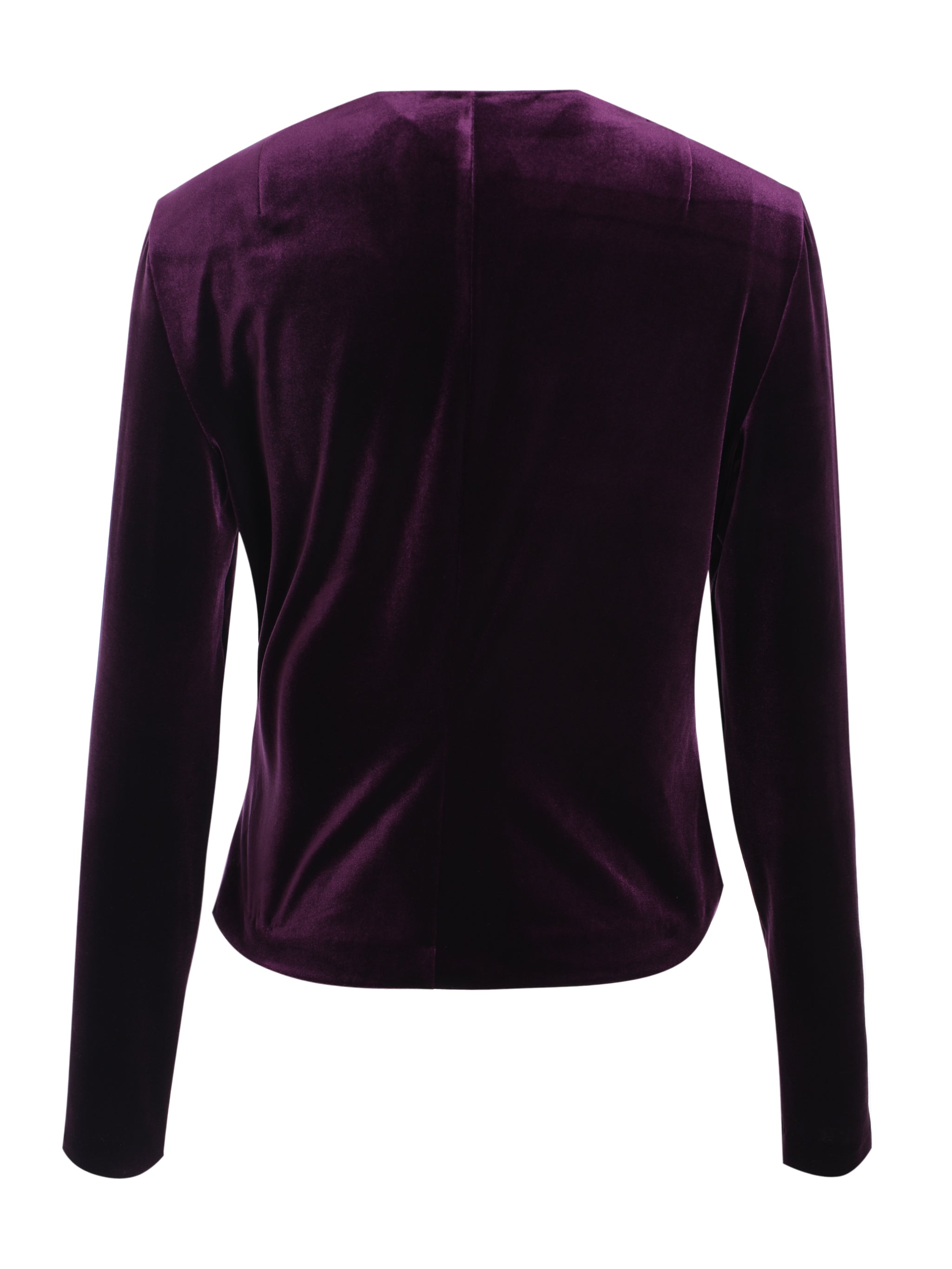 Stretch  Velvet Draped Top