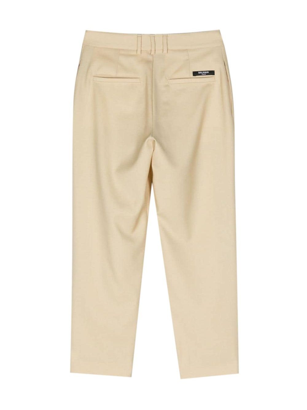 Balmain kids pantaloni sabbia bambino