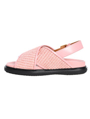 Marni fussbet raffia-effect sandals in pink
