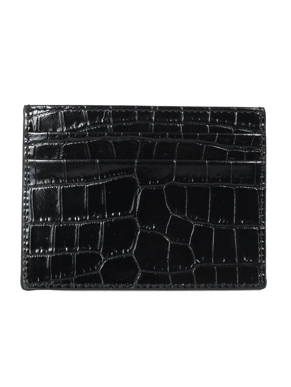 Palm angels black logo card holder