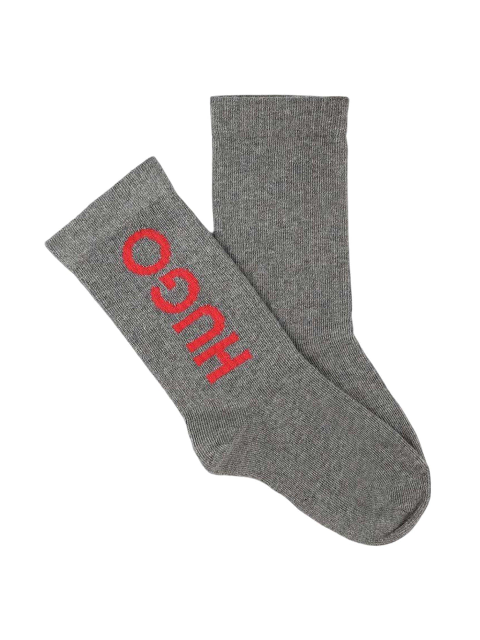 Hugo kids 2-pack logo sock