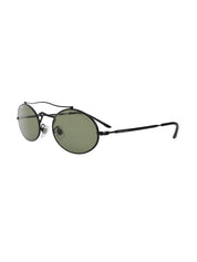 Giorgio Armani Matte Black Oval Men's Sunglasses