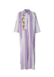 LILAC JUMPSUIT WITH GOLD EMBROIDERY