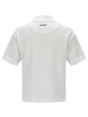 1 | 5 short-sleeved polo shirt in chevron viscose and cotton